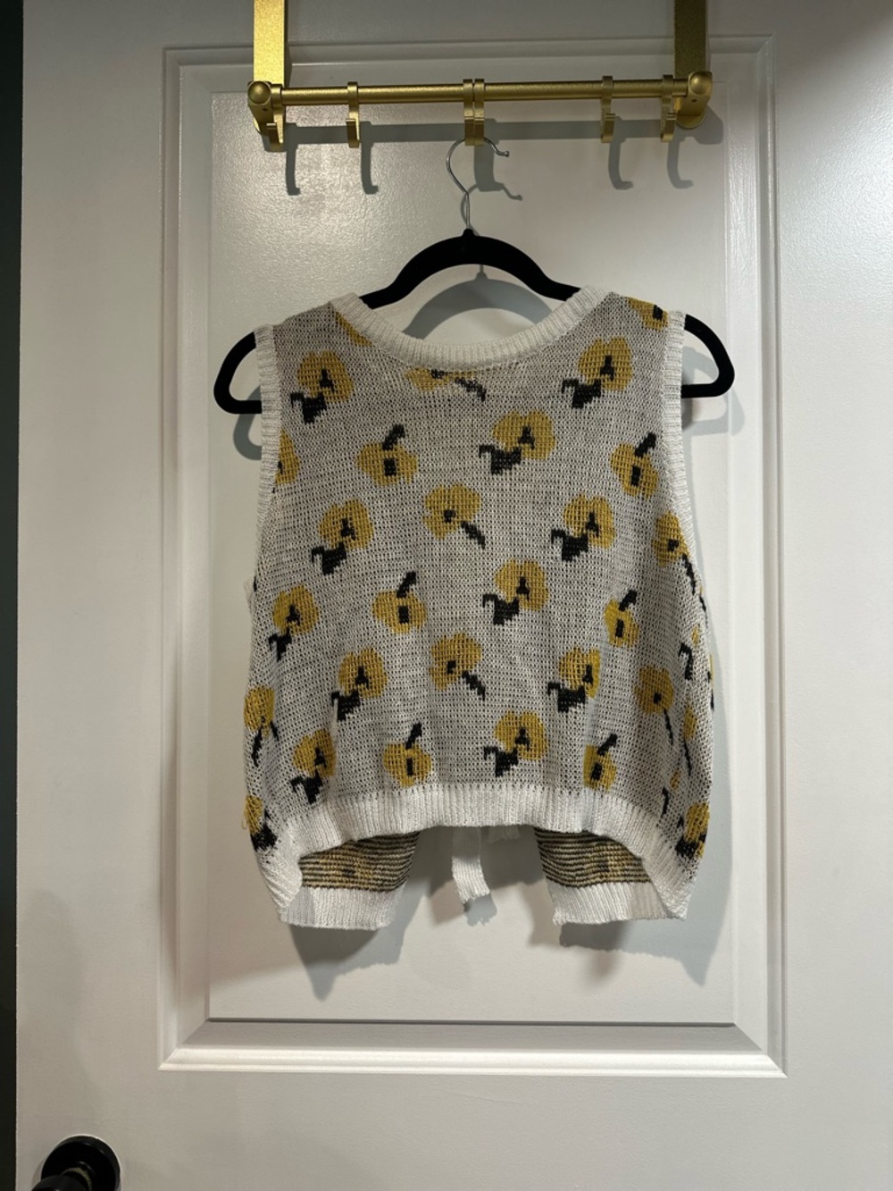SHEIN Sweater Tank with Tie Back - Size Medium